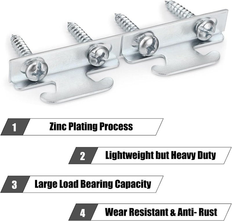 AccEncyc Curtain Rod Bracket Hardware Brackets Curtain Rod Single Spreader Wall Hooks for Wall(24 Sets) - Image 4